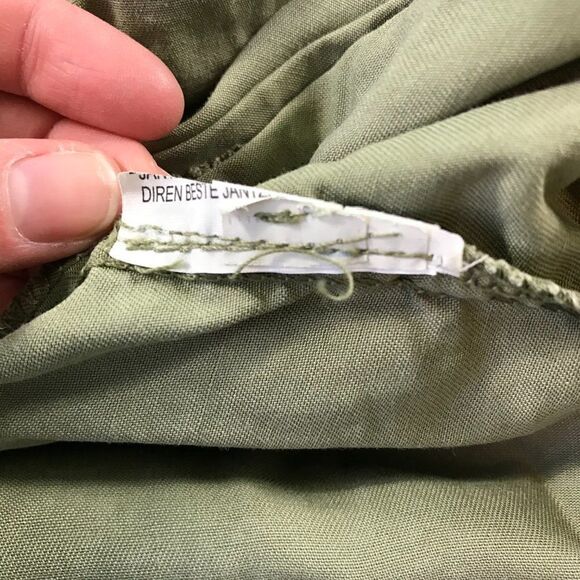 Zara Women Green Shirt Dress Medium - Picture 6 of 14